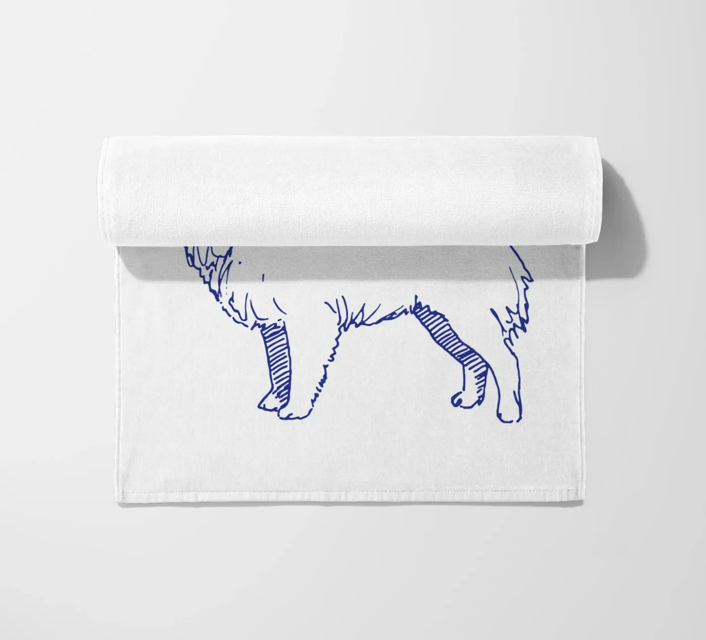 Spitz serviette de plage de Blue on White