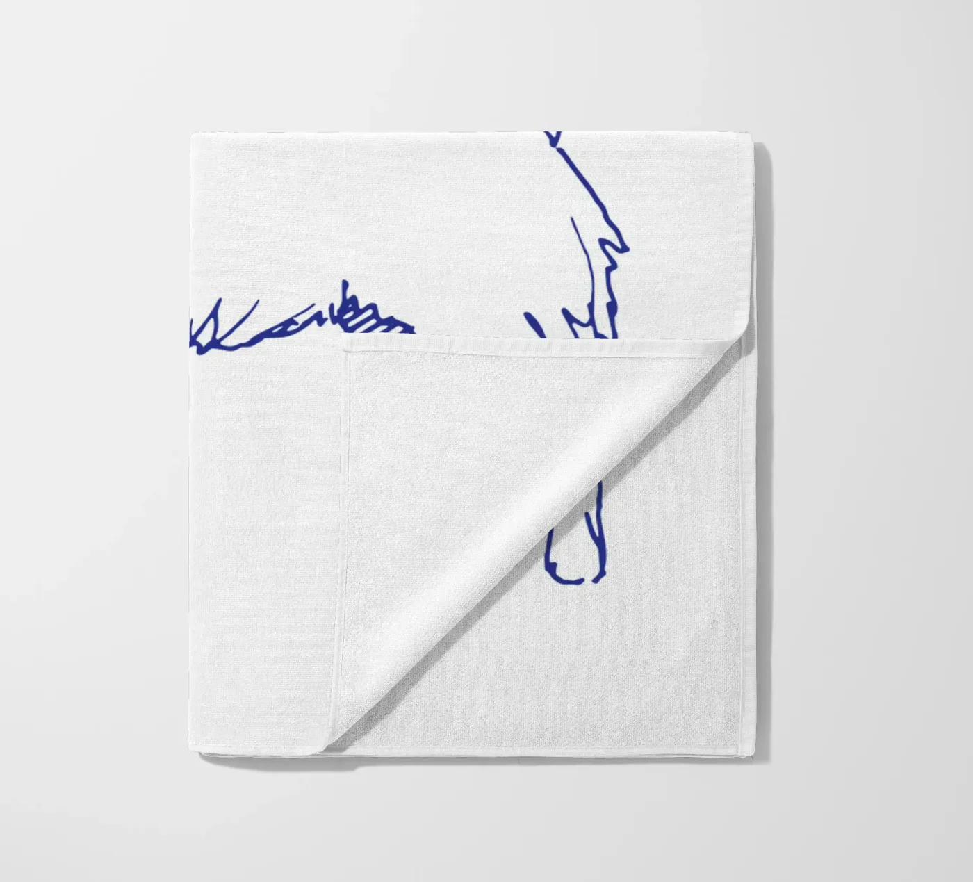 Spitz serviette de plage de Blue on White