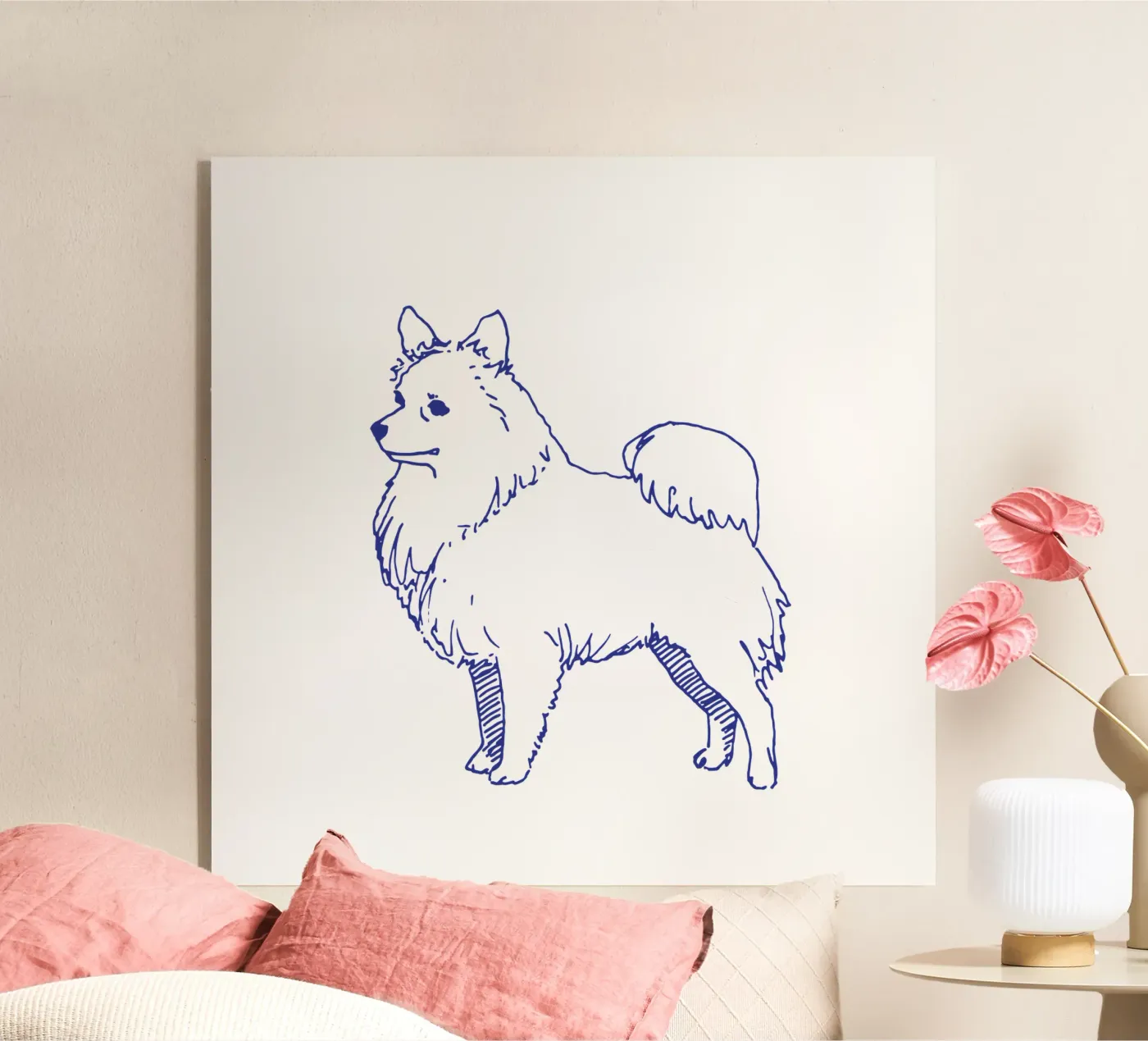 pointed plexiglass da Blue on White