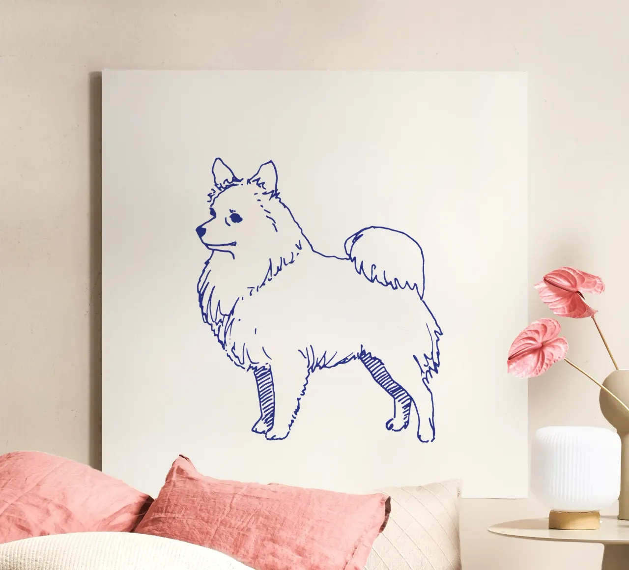 pointed canvas by Blue on White