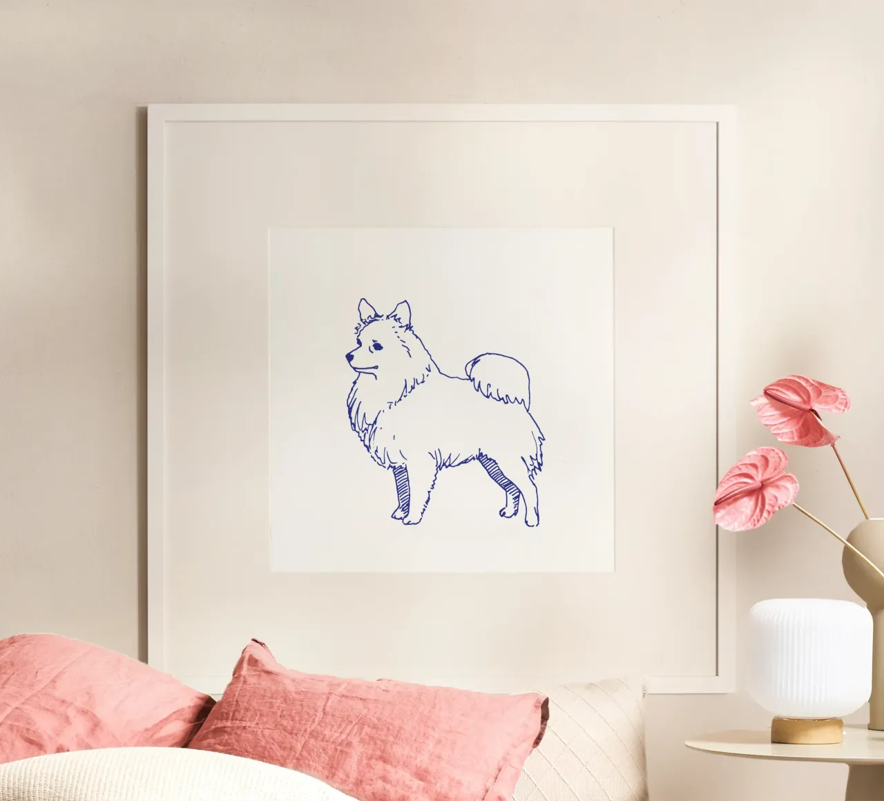 Spitz poster da Blue on White