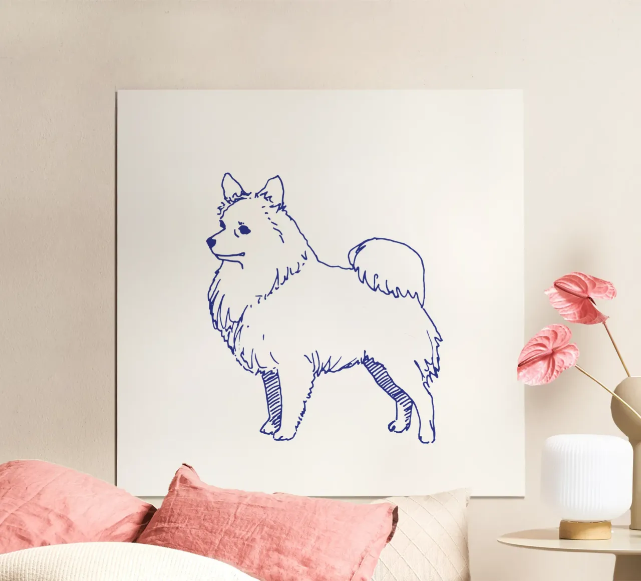 Spitz poster da Blue on White