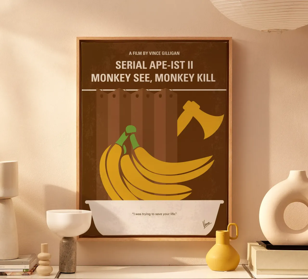 No356 My Serial Ape-ist minimal movie poster canvas van Chungkong