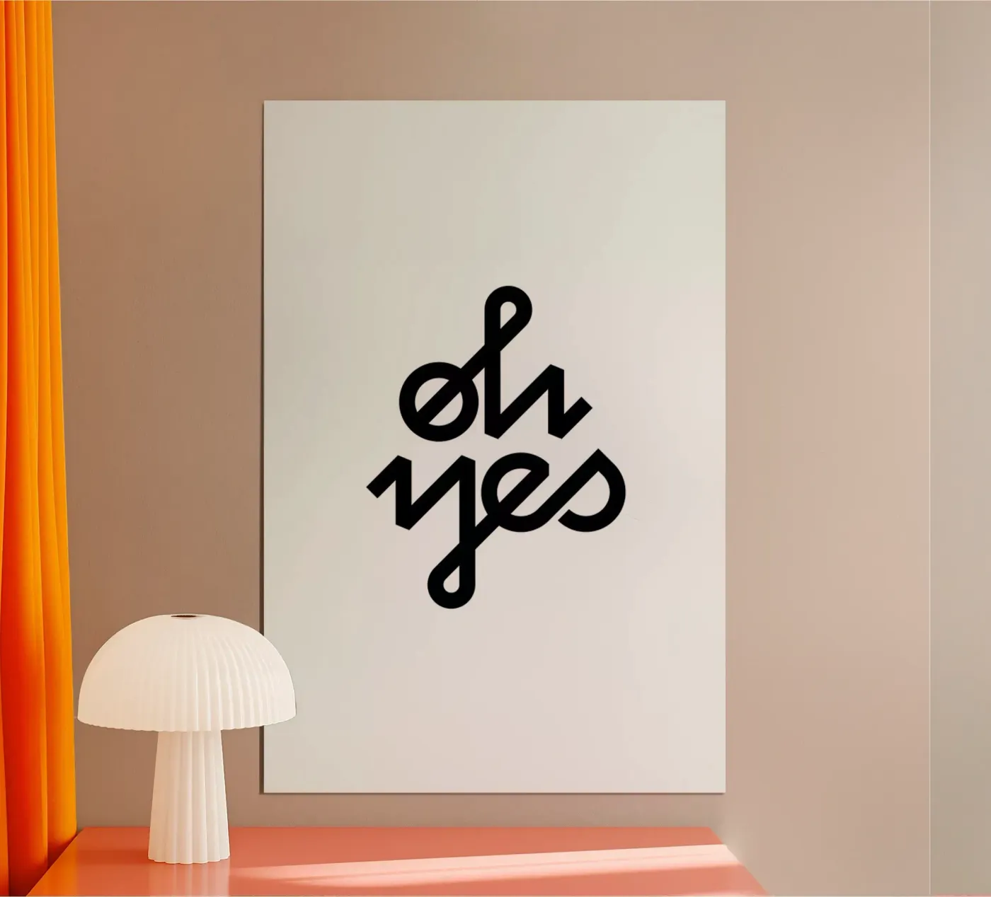 Oh Yes poster van BLAEK Design Studio