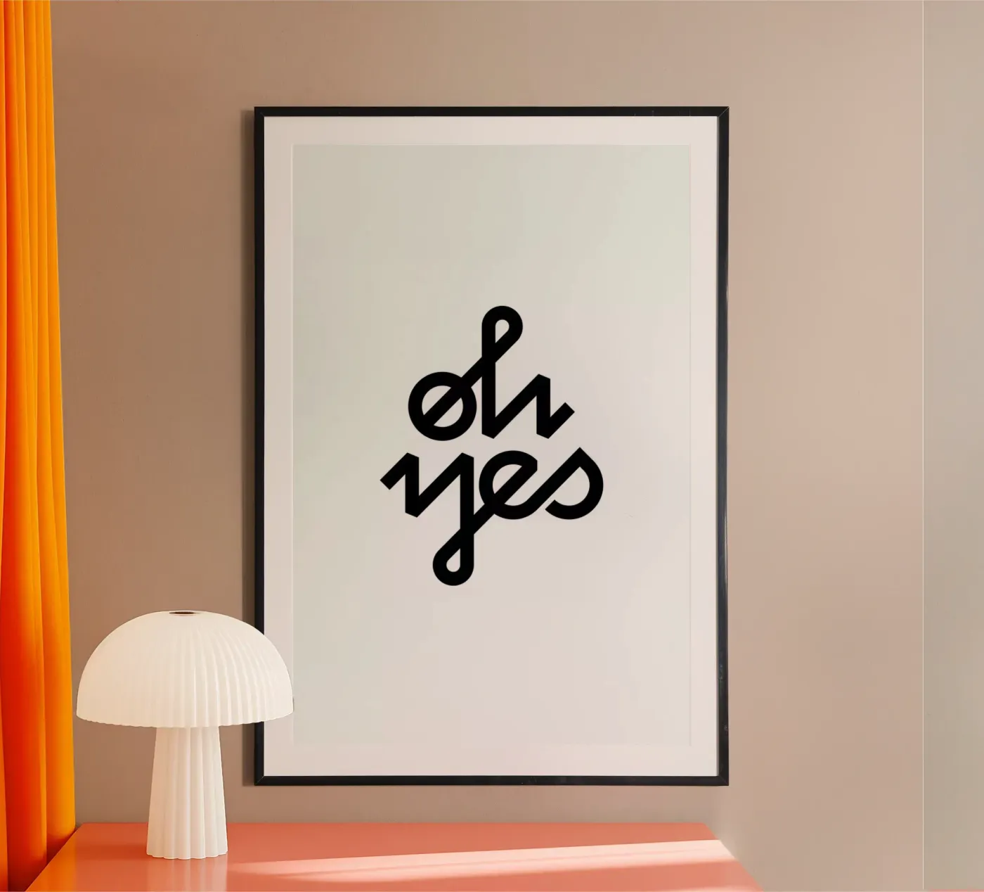 Oh Yes poster van BLAEK Design Studio