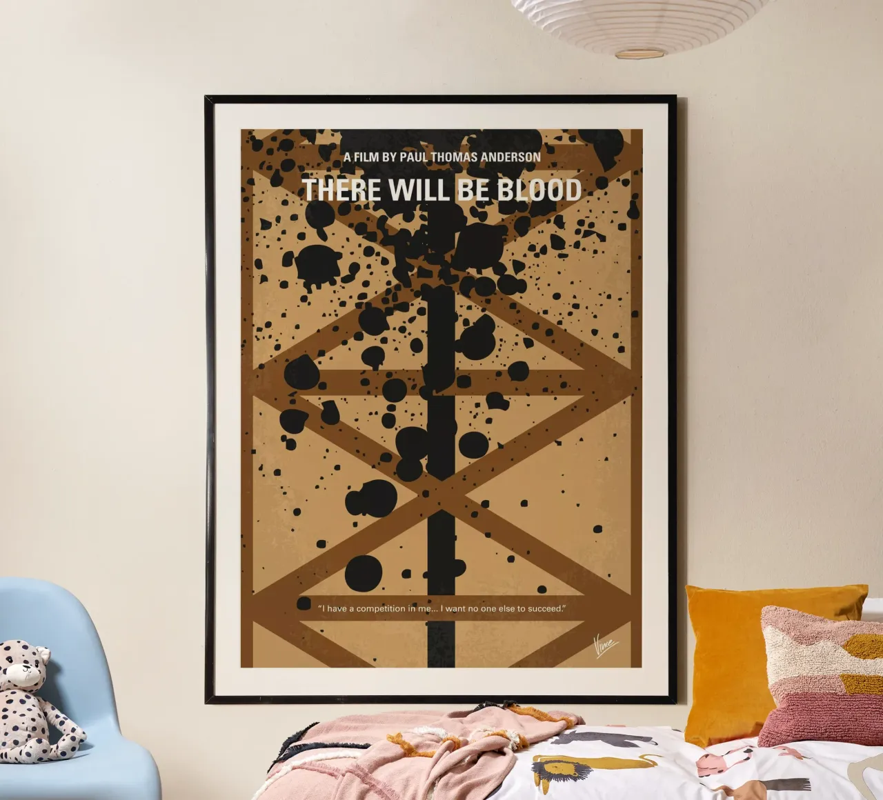 No358 My There Will Be Blood minimal movie poster poster con telaio in legno da Chungkong