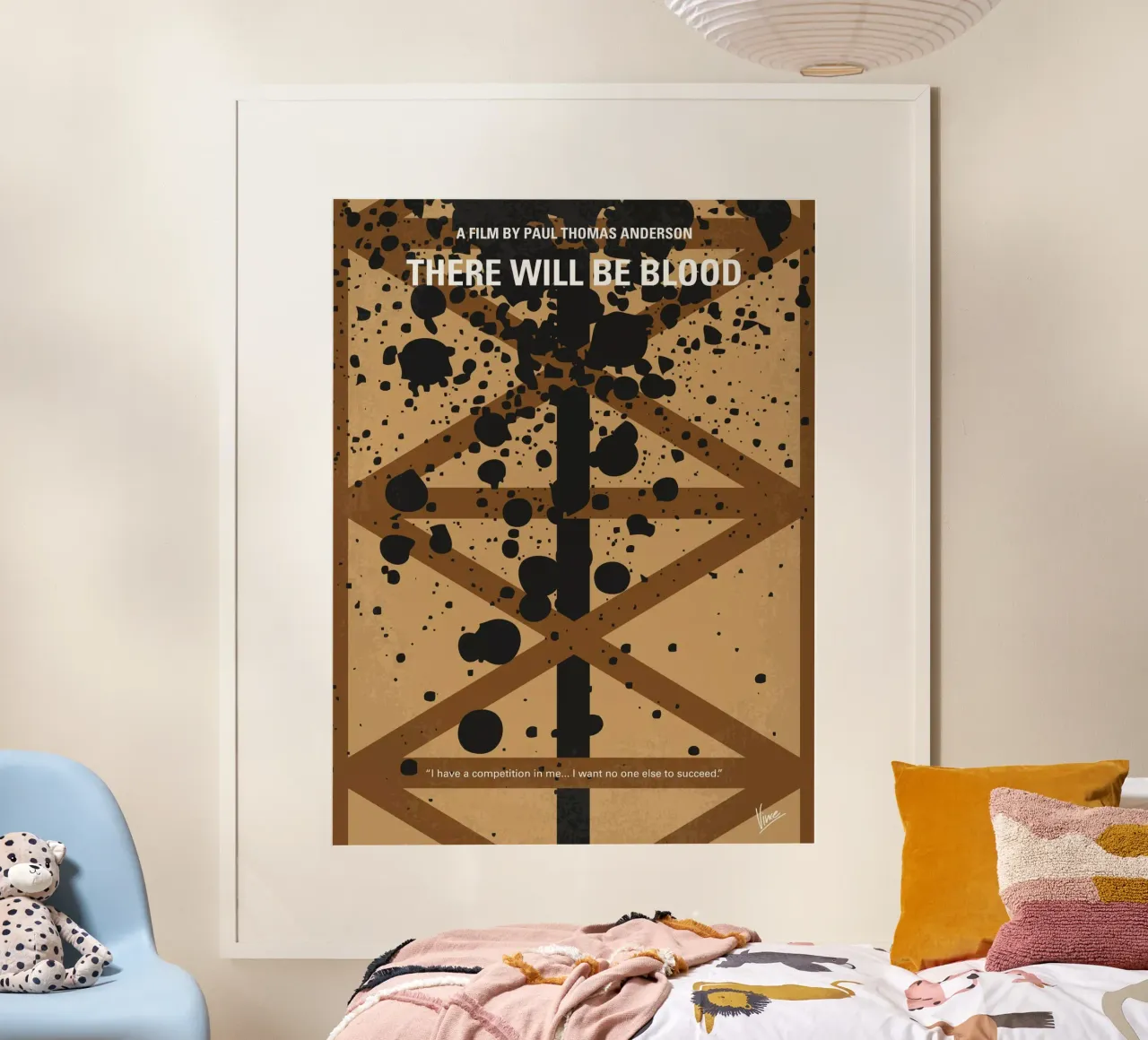 No358 My There Will Be Blood minimal movie poster poster con telaio in legno da Chungkong