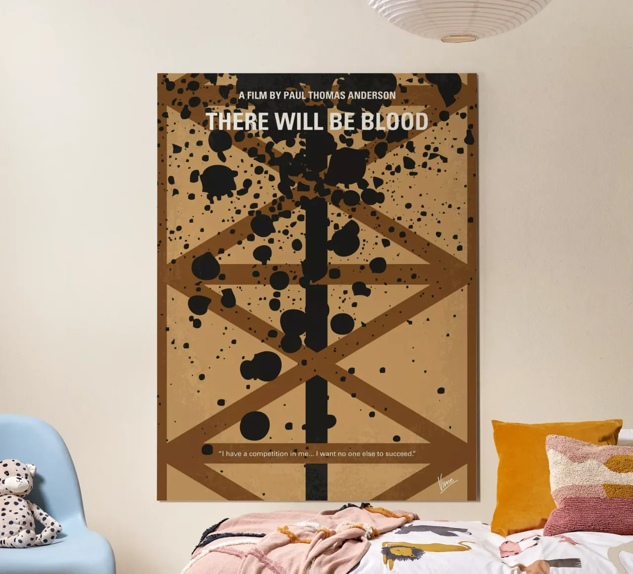 No358 My There Will Be Blood minimal movie poster poster con telaio in legno da Chungkong