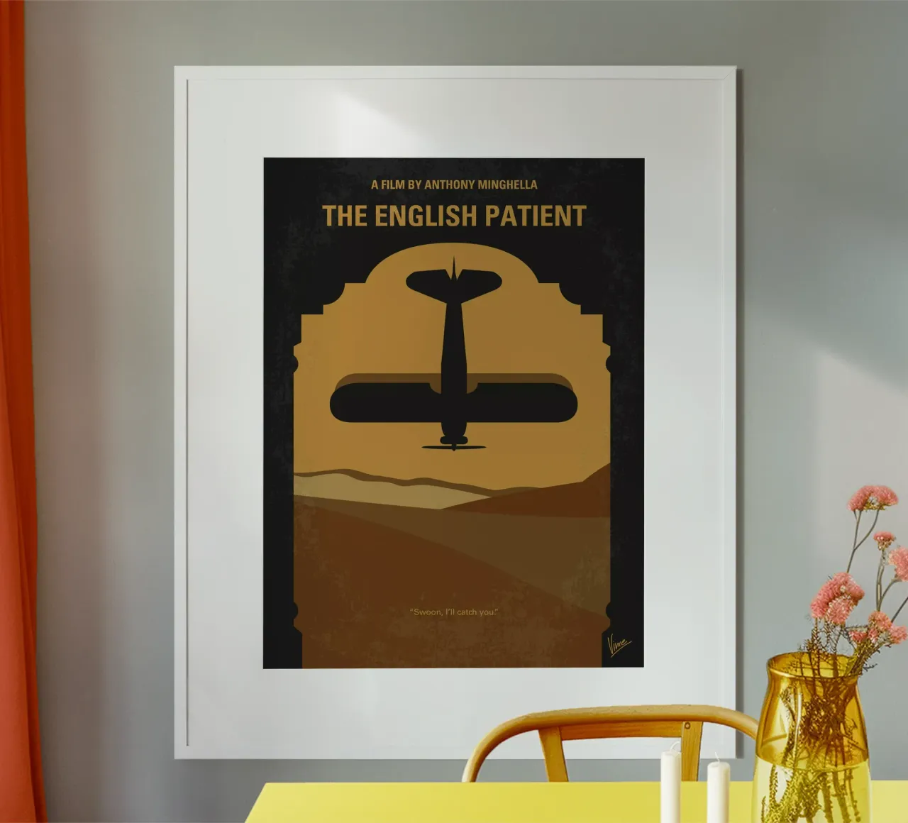 No361 My The English Patient minimal movie poster poster con telaio in alluminio da Chungkong