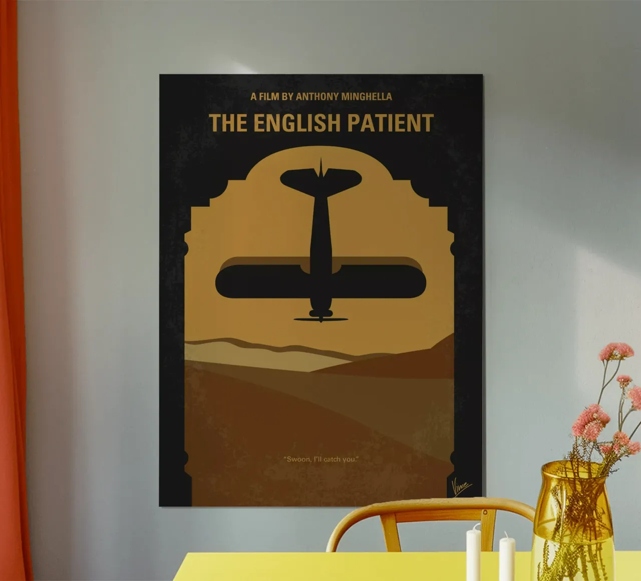 No361 My The English Patient minimal movie poster poster con telaio in alluminio da Chungkong