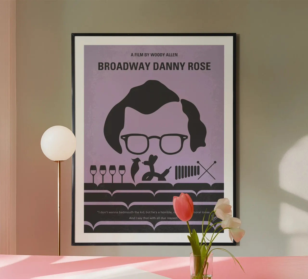 No363 My Broadway Danny Rose minimal movie poster poster da Chungkong