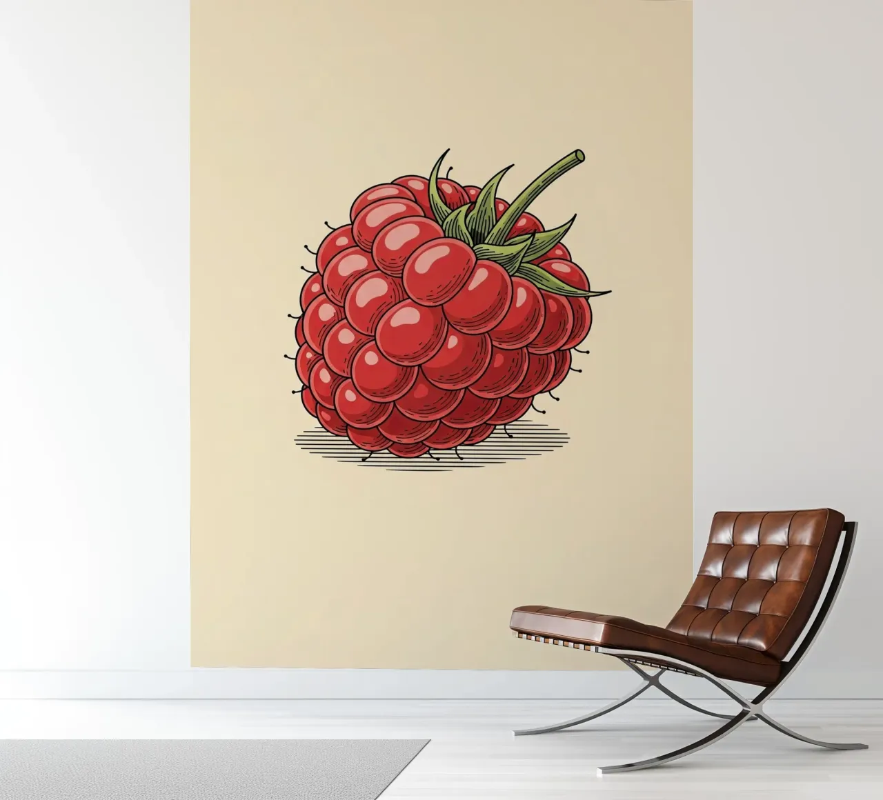 Raspberry Delicate fotobehang van ArtPlane