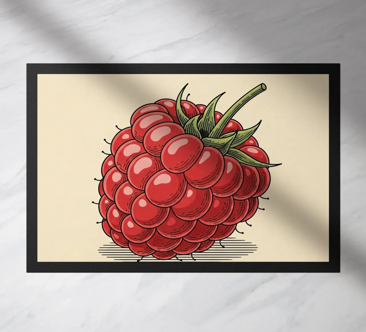 Raspberry Delicate doormat by ArtPlane