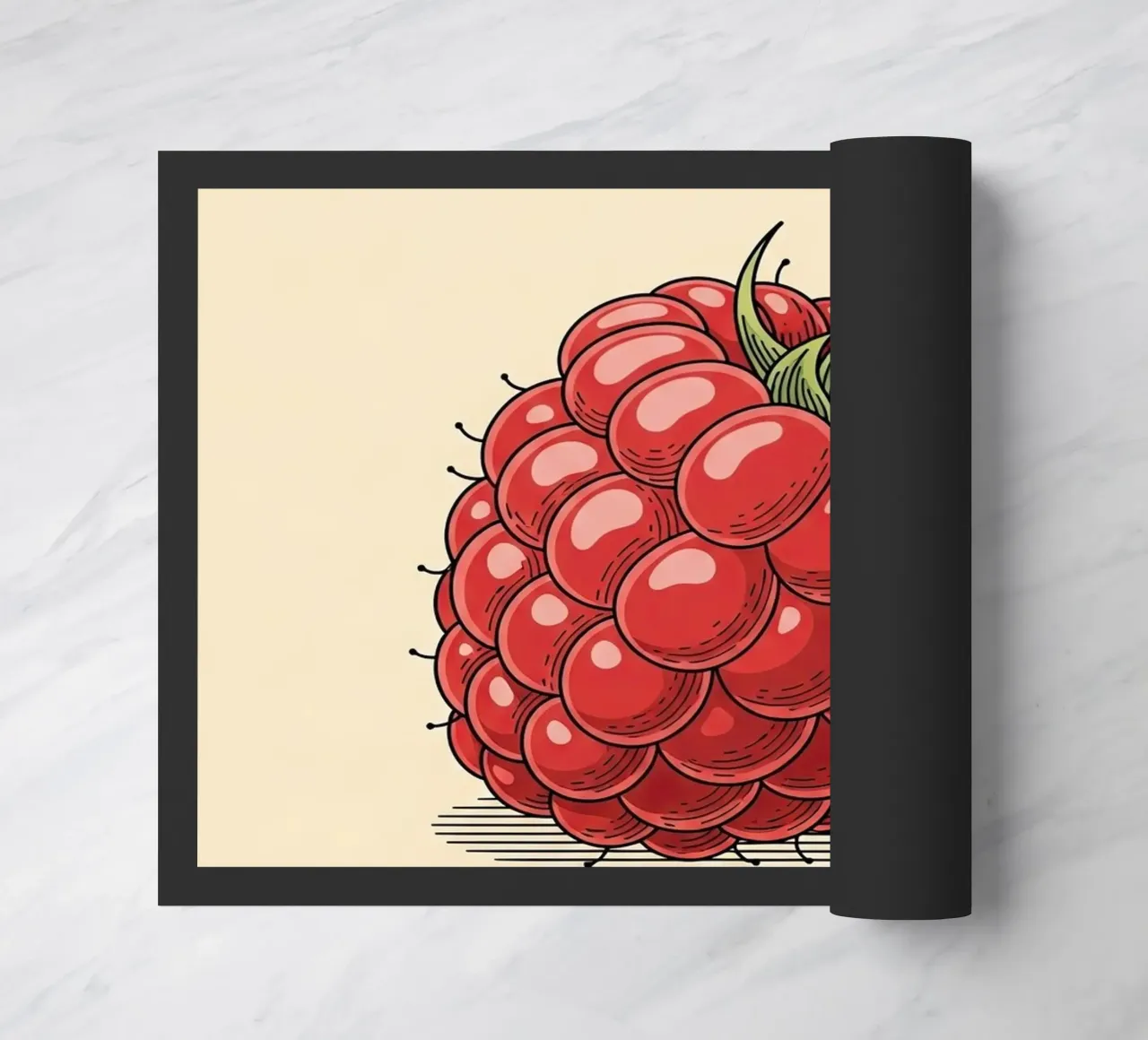 Raspberry Delicate doormat by ArtPlane
