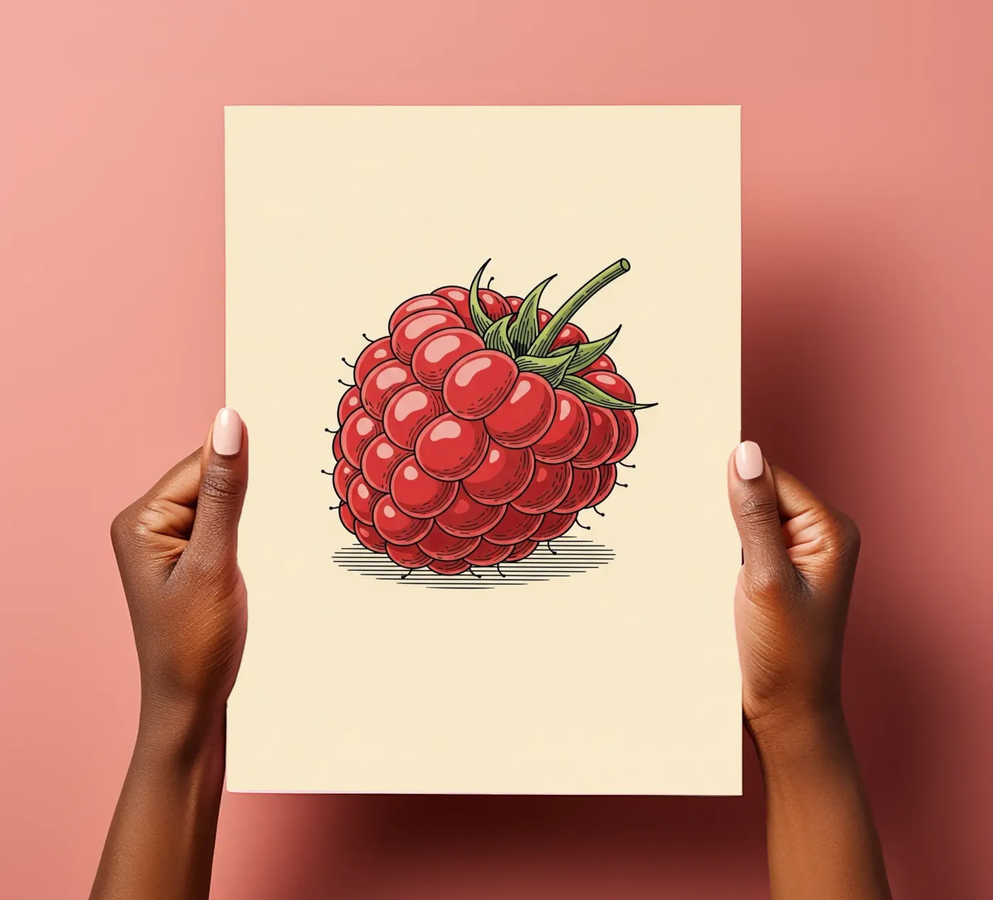 Raspberry Delicate planche autocollant de ArtPlane