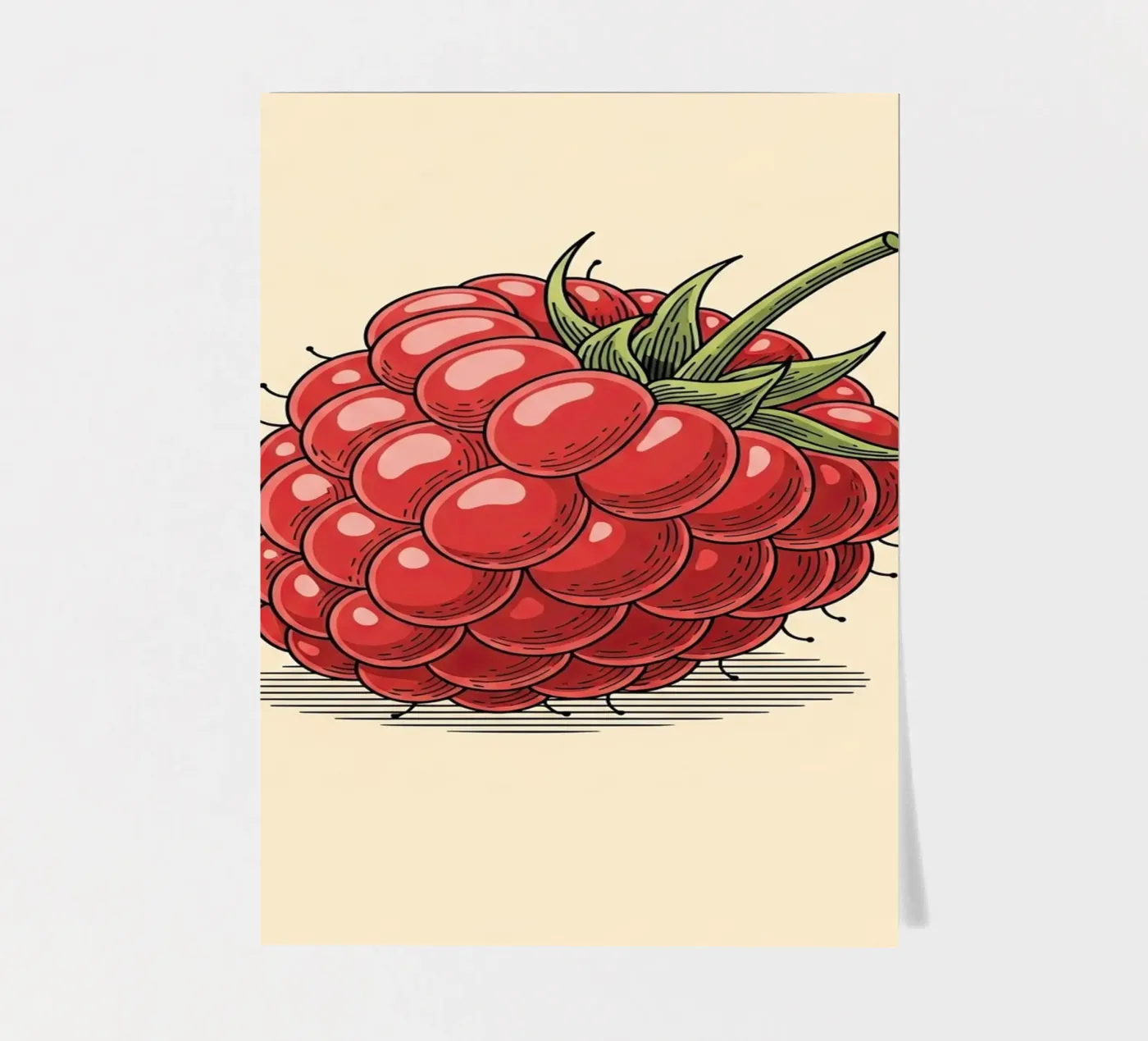 Raspberry Delicate planche autocollant de ArtPlane