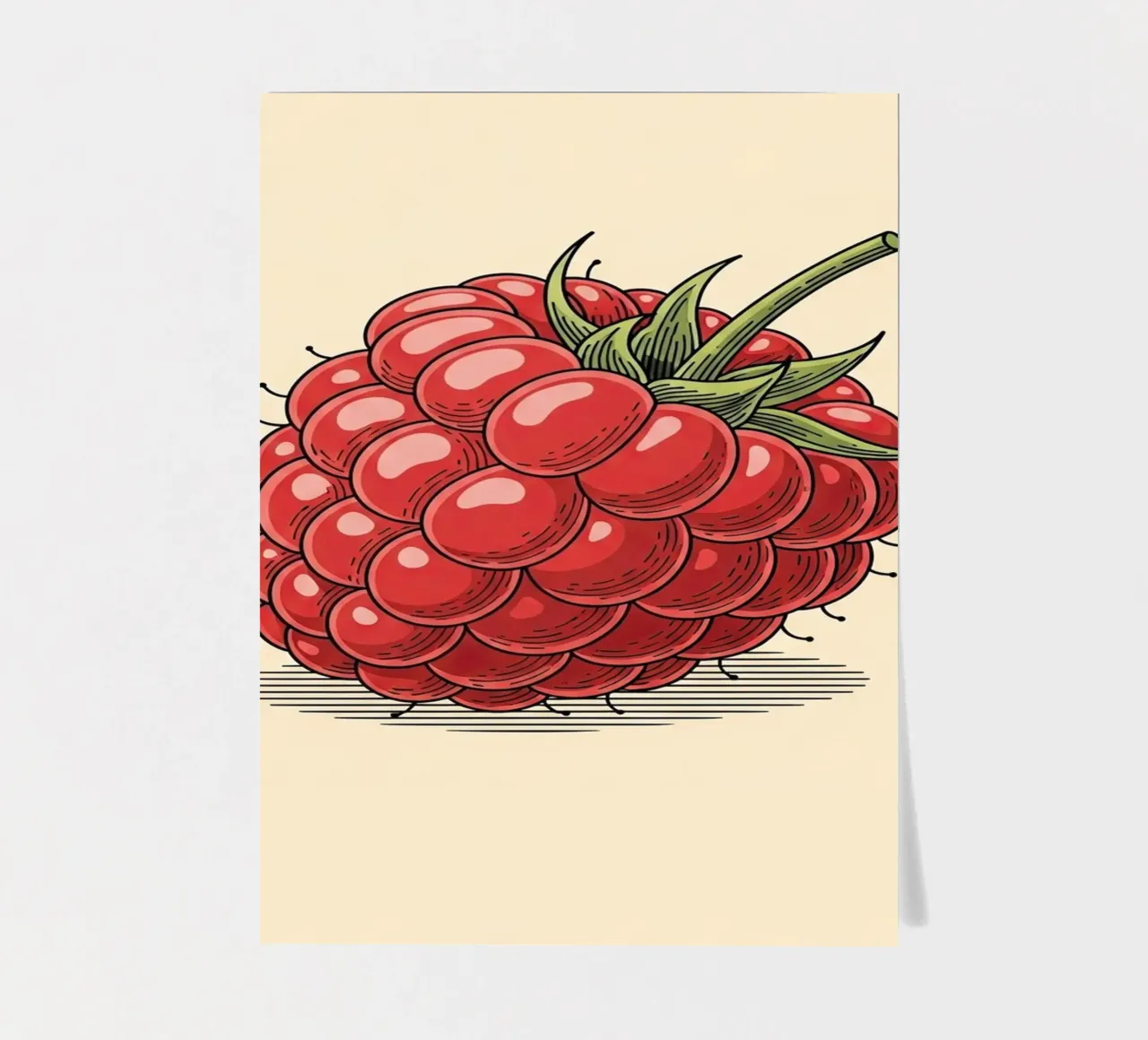 Raspberry Delicate sticker sheet by ArtPlane