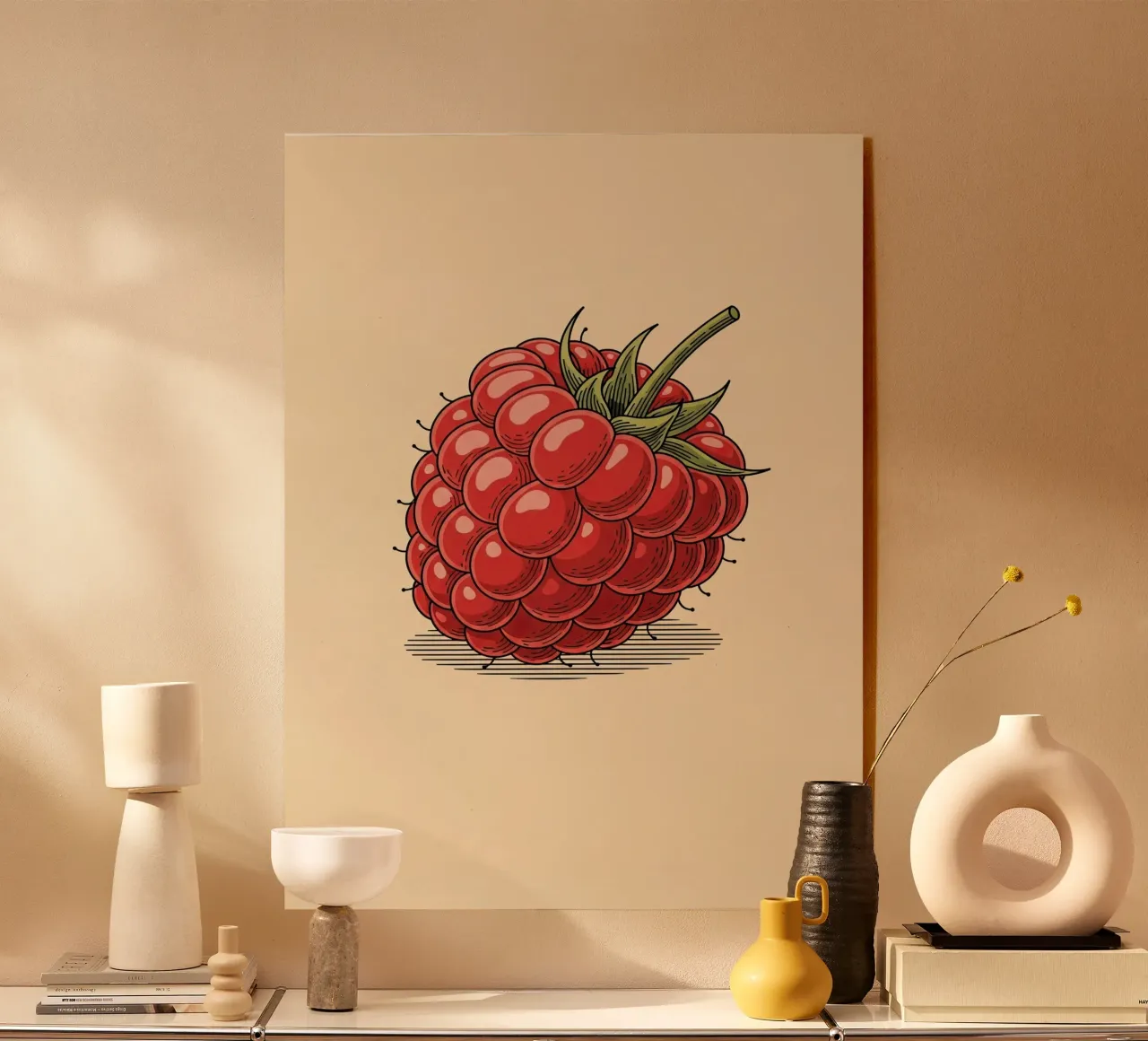 Raspberry Delicate acryl van ArtPlane