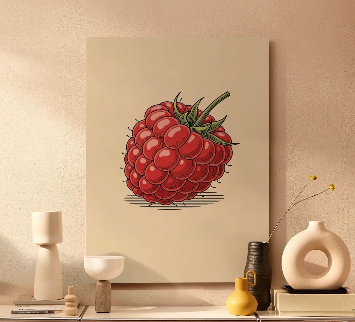 Raspberry Delicate aluminium-dibond van ArtPlane