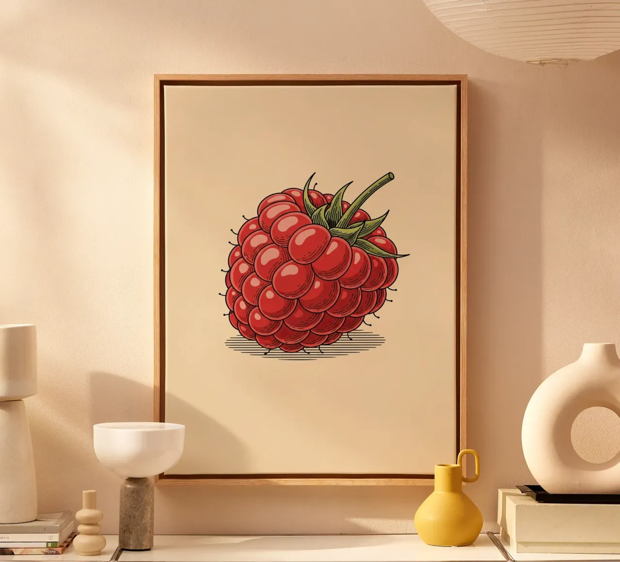 Raspberry Delicate canvas by ArtPlane