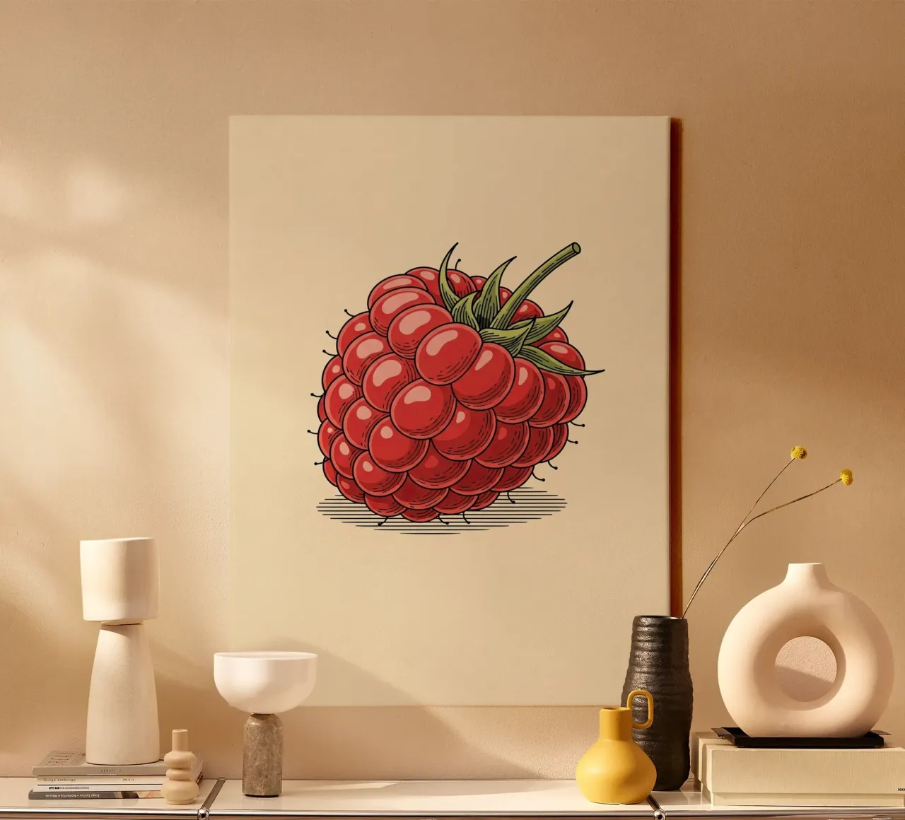 Raspberry Delicate canvas by ArtPlane