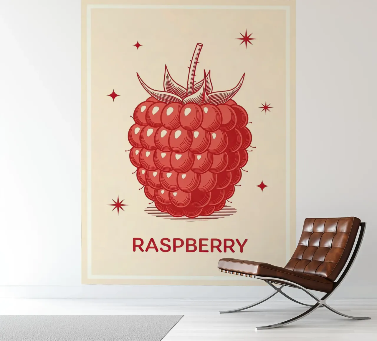 Framboos Delicaat fotobehang van ArtPlane