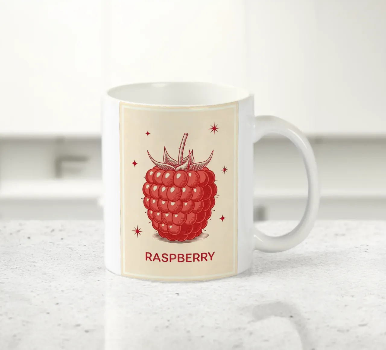 Raspberry Delicate ceramic mug by ArtPlane