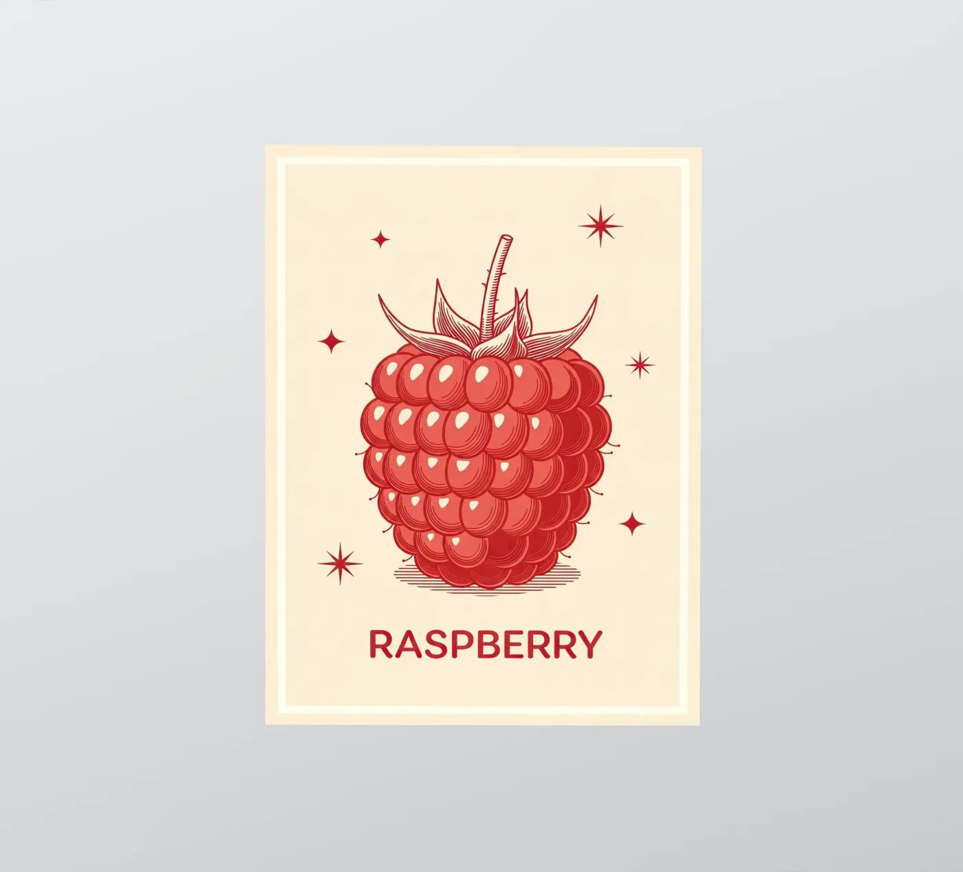 Raspberry Delicate adesivo da ArtPlane