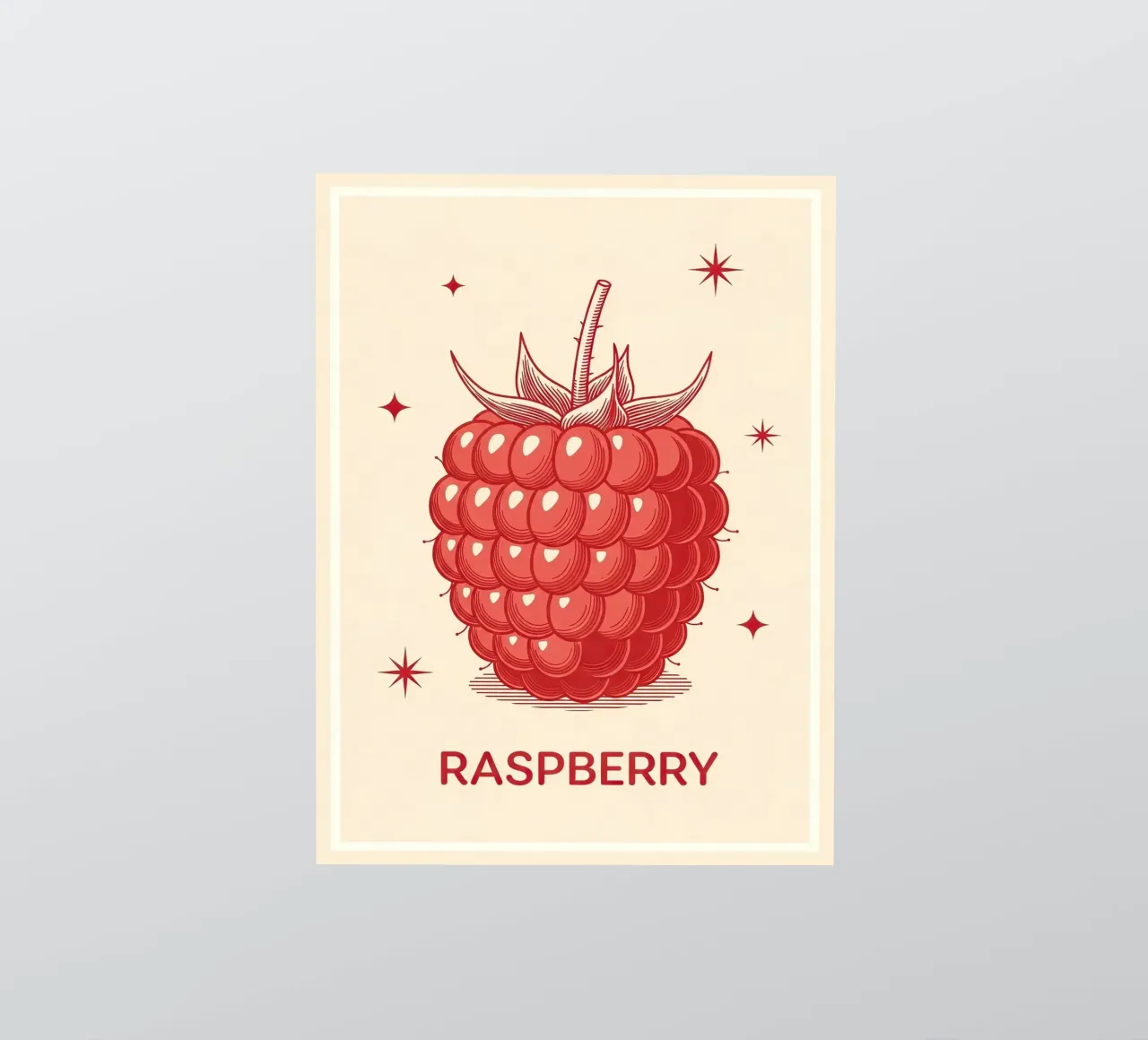 Raspberry Delicate sticker by ArtPlane