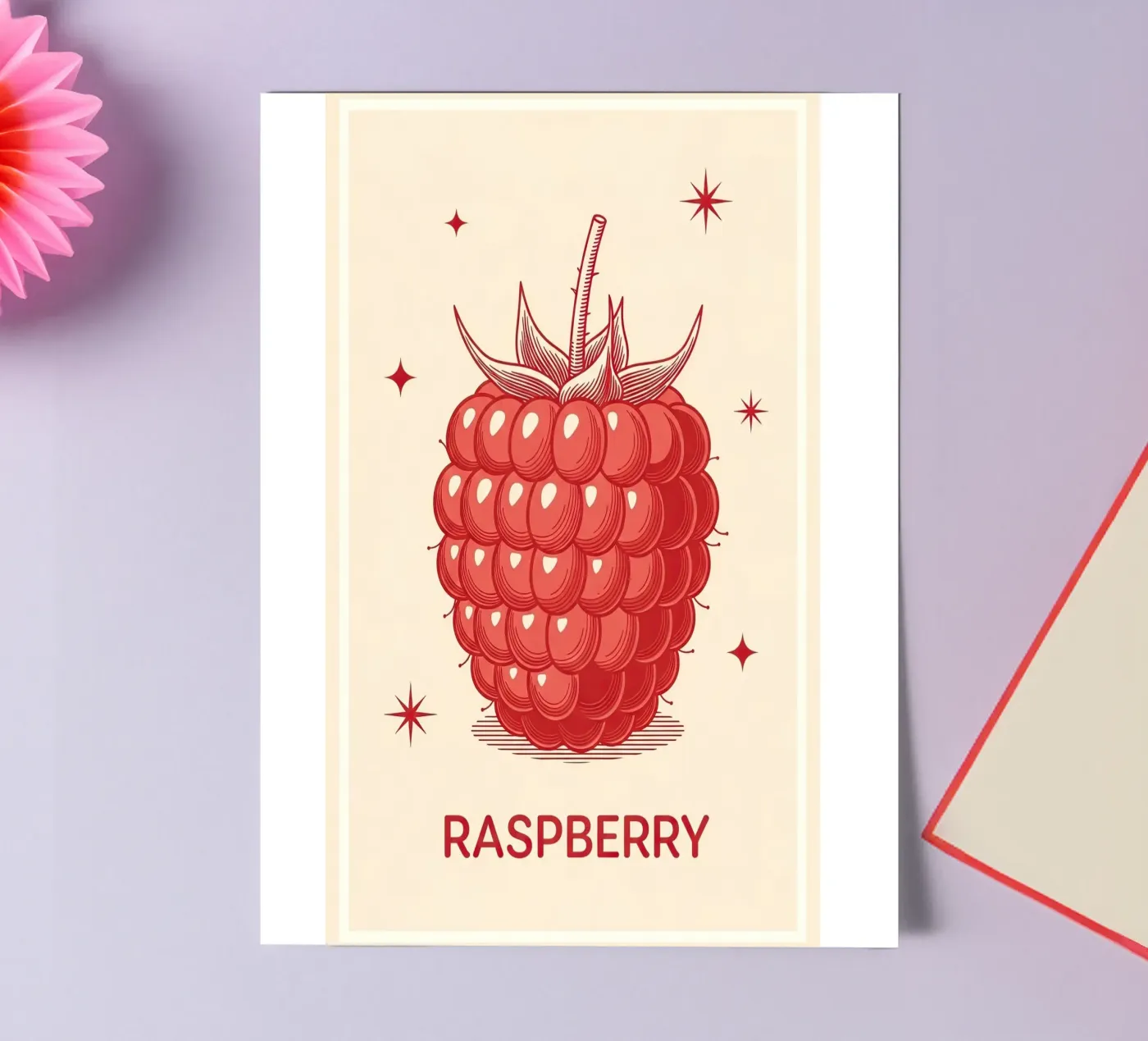 Raspberry Delicate Stickerbogen von ArtPlane