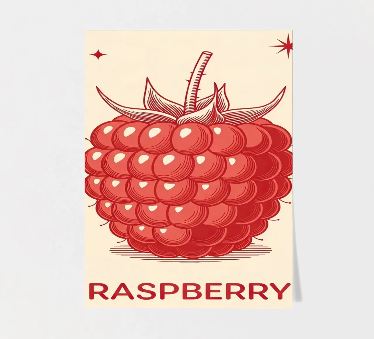 Raspberry Delicate stickervel van ArtPlane