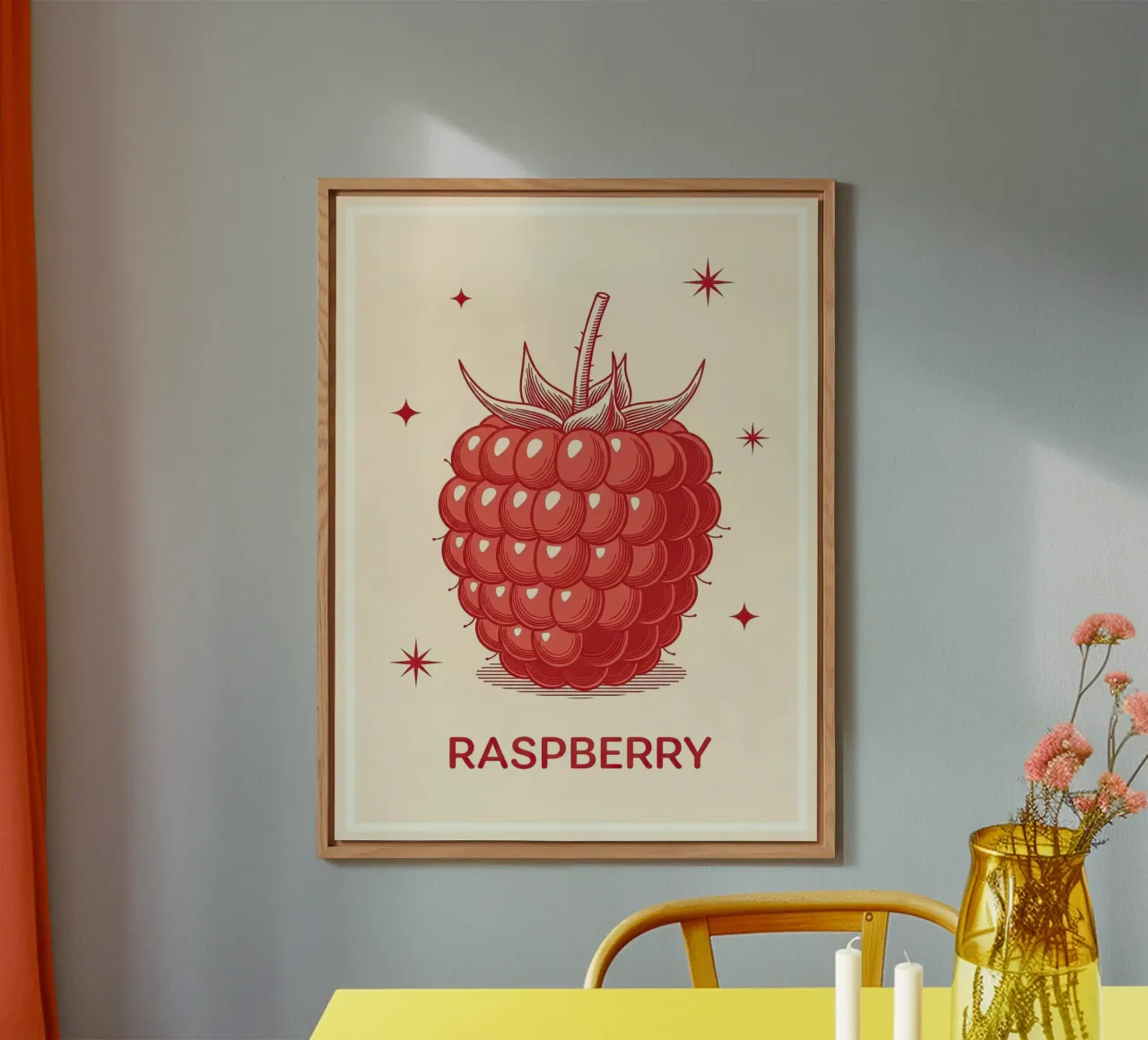 Raspberry Delicate alluminio dibond da ArtPlane