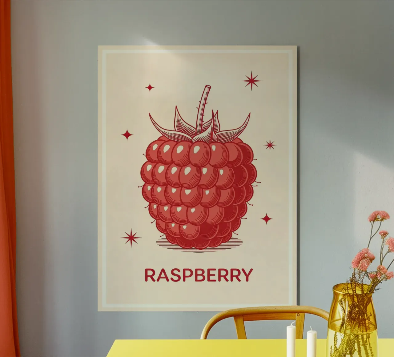 Lampone Delicato pannello forex da ArtPlane