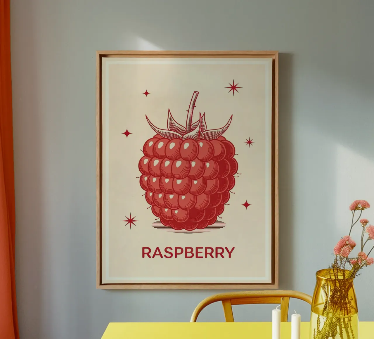 Raspberry Delicate canvas by ArtPlane