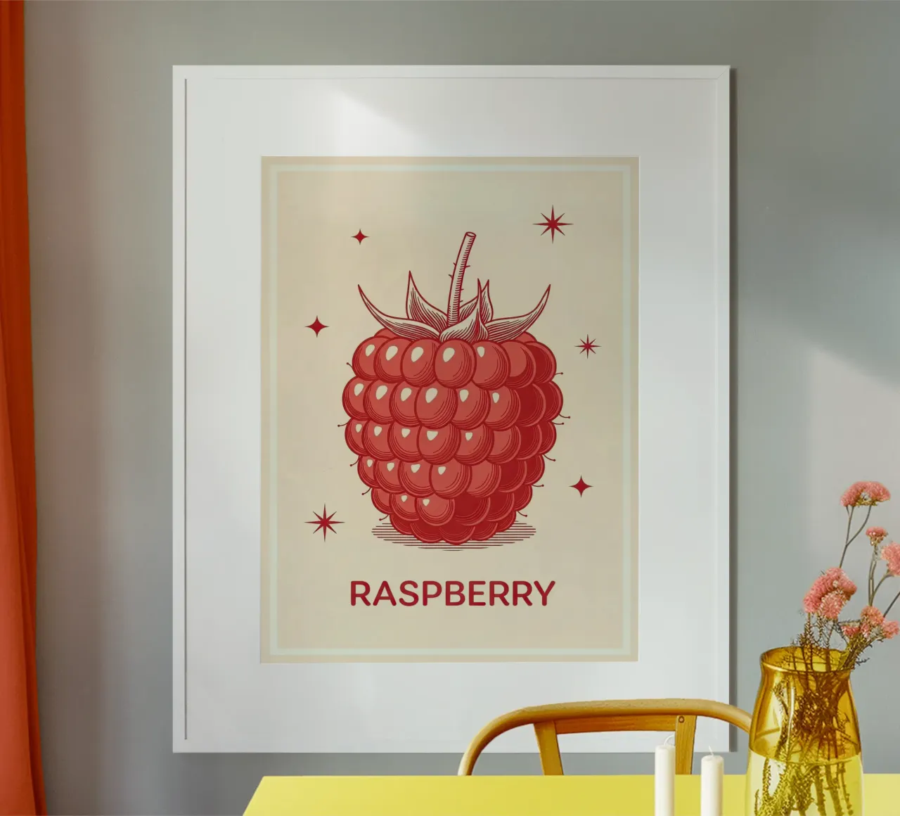 Raspberry Delicate poster by ArtPlane