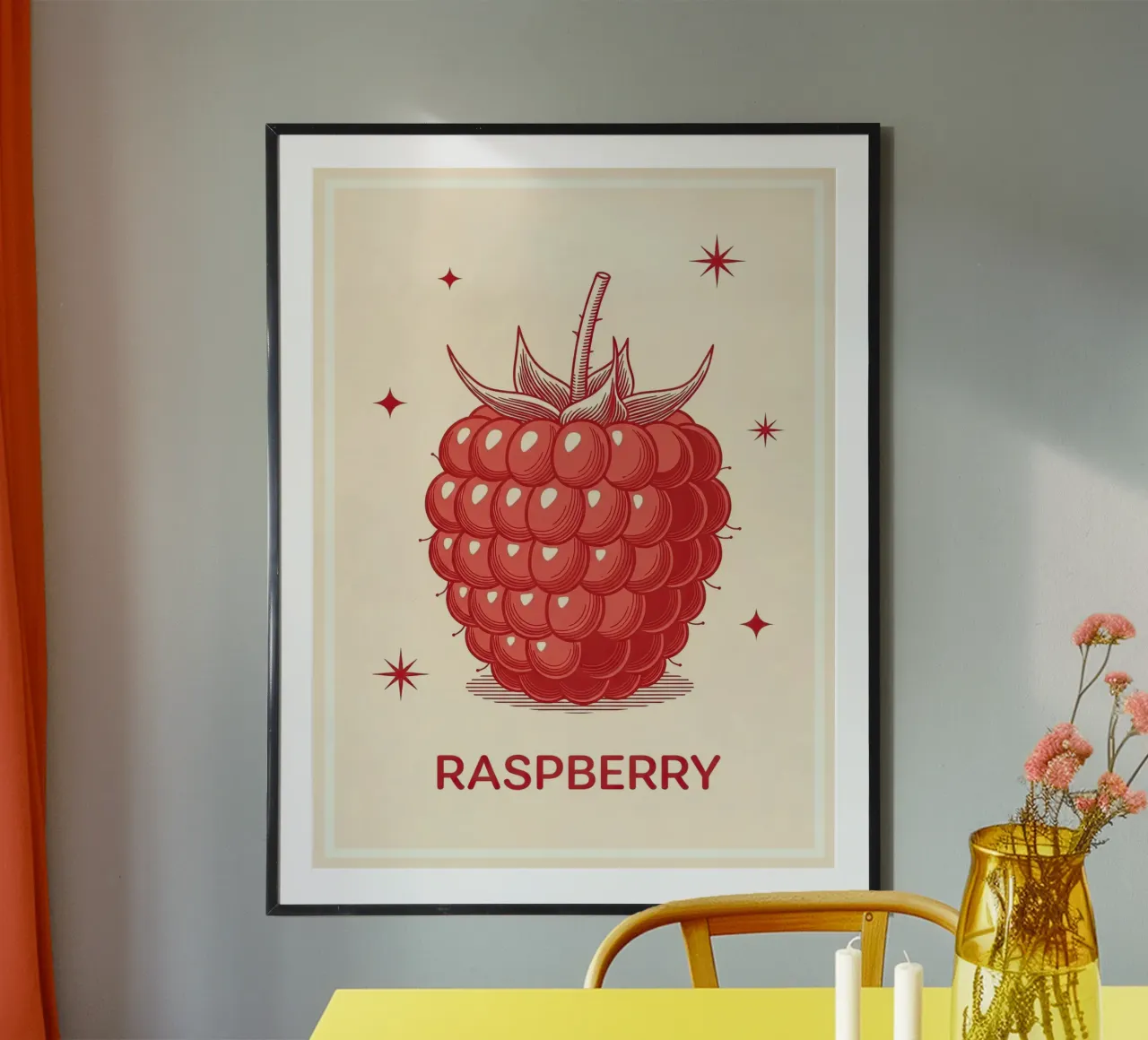 Raspberry Delicate poster by ArtPlane