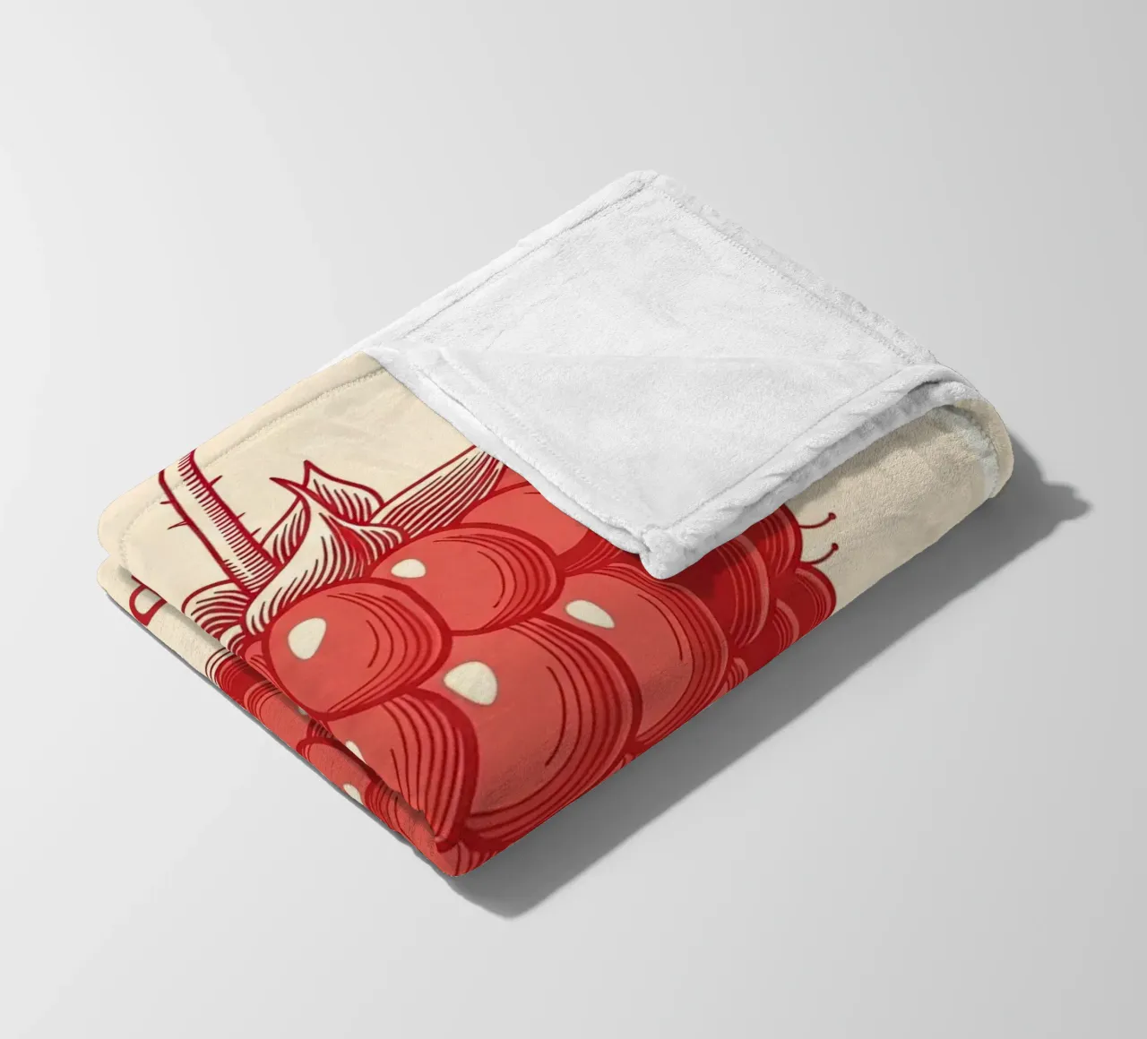Raspberry Delicate fleece blanket by ArtPlane