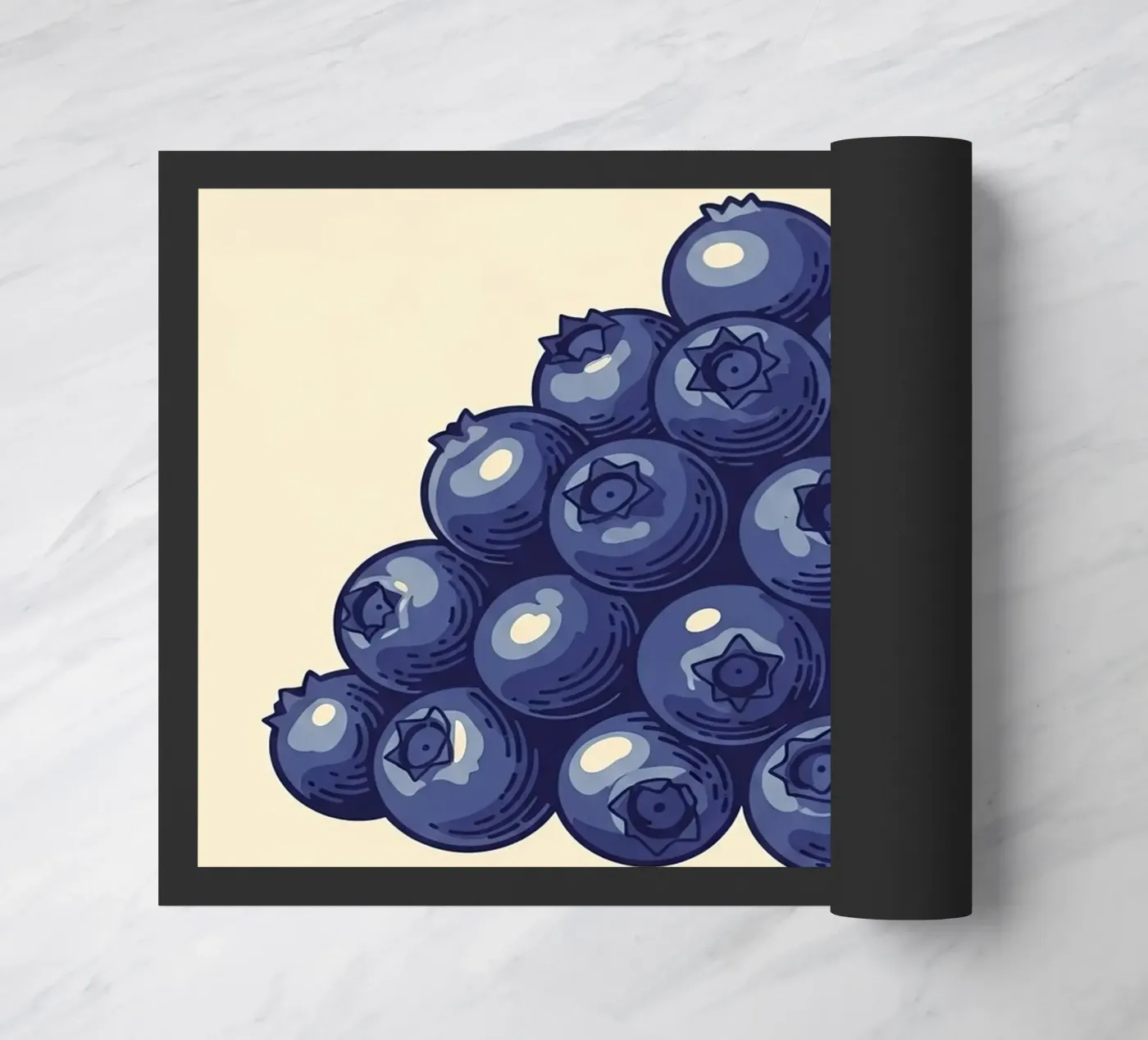 Blauwe bessencluster deurmat van ArtPlane