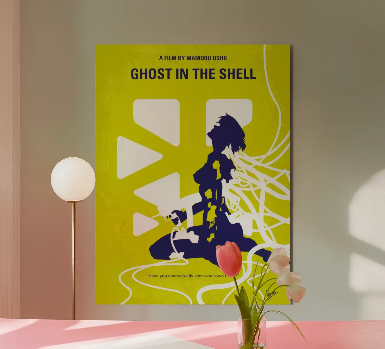 No366 My Ghost in the Shell minimal movie poster alluminio dibond da Chungkong