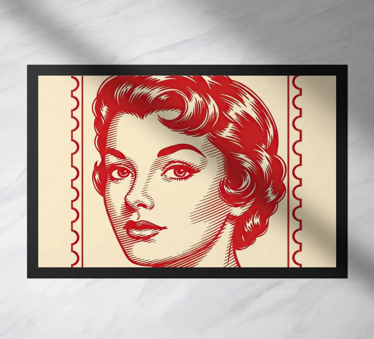 Casella postale rossa zerbino da ArtPlane