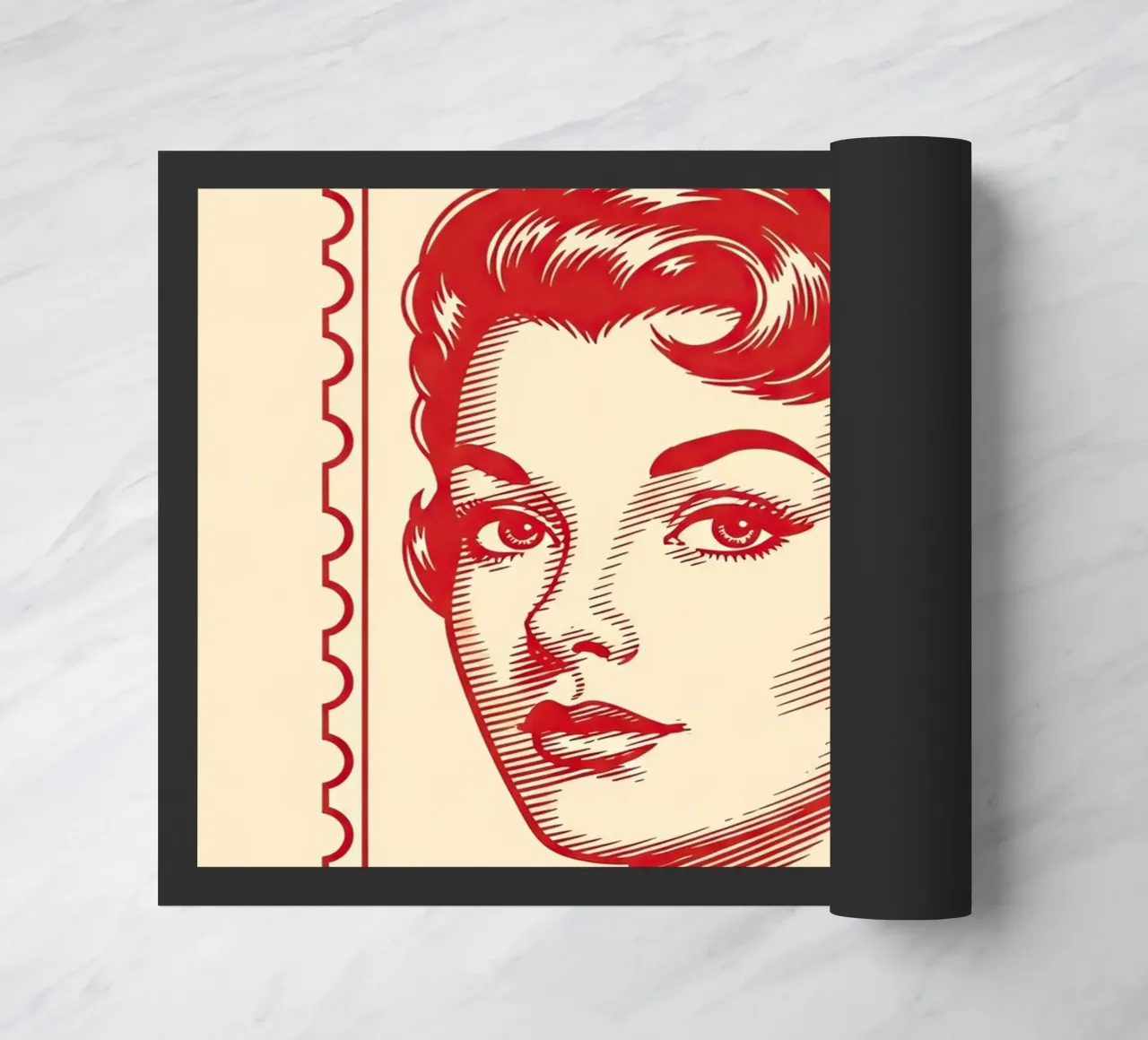 Casella postale rossa zerbino da ArtPlane