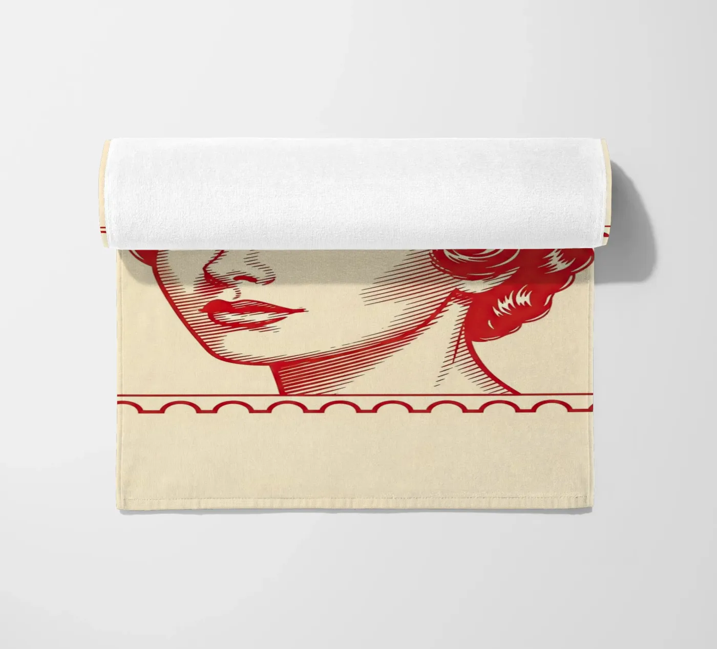 Casella postale rossa telo mare da FlatPrint Studio