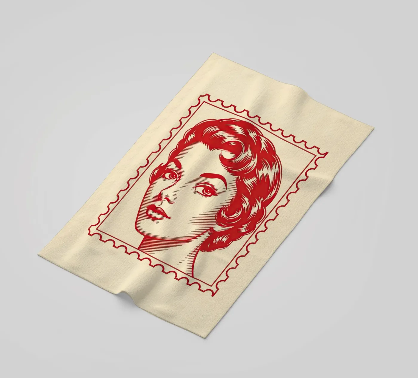Casella postale rossa telo mare da FlatPrint Studio