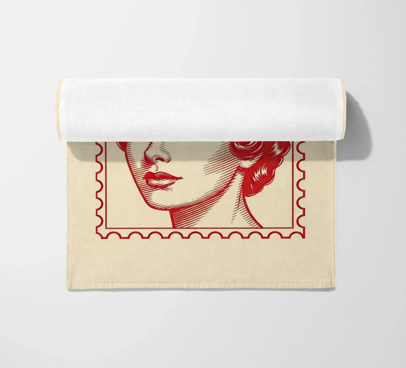 Casella postale rossa telo mare da FlatPrint Studio