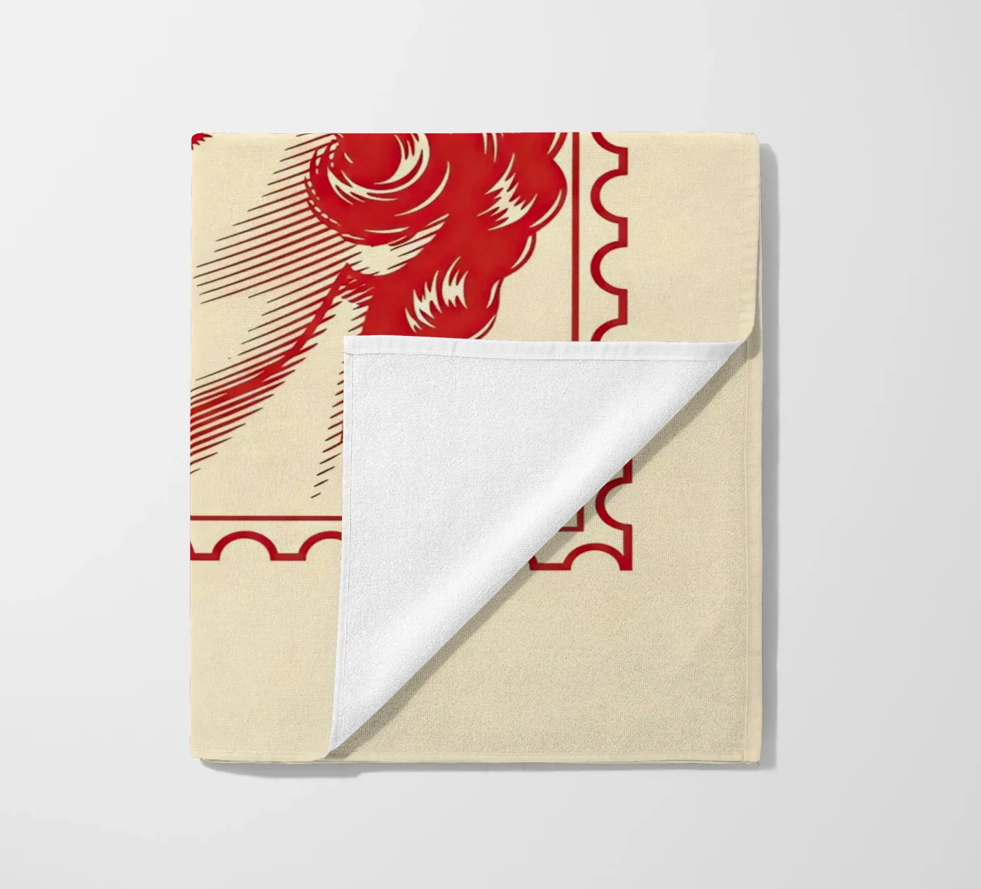 Casella postale rossa telo mare da FlatPrint Studio