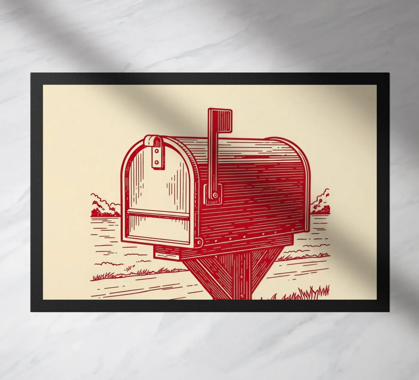 Mailbox Red doormat by ArtPlane