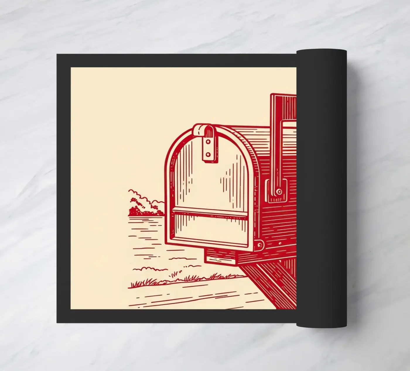 Mailbox Red doormat by ArtPlane