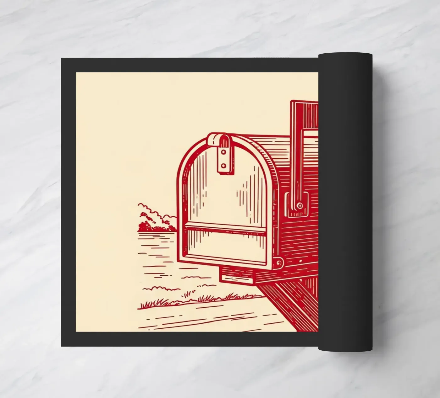 Mailbox Red doormat by ArtPlane