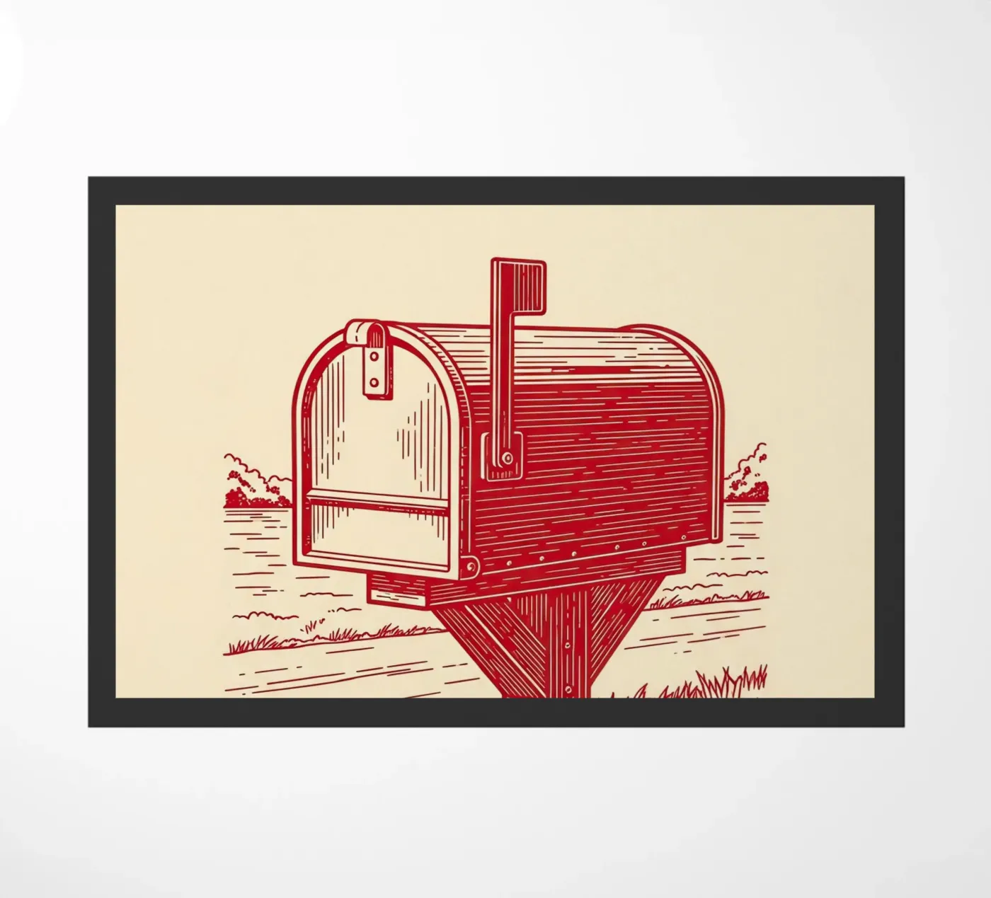 Mailbox Red doormat by ArtPlane