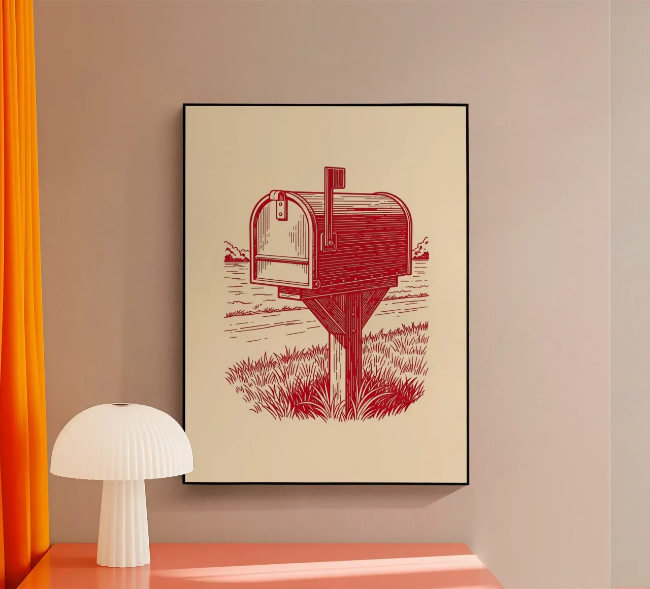 Casella postale rossa plexiglass da ArtPlane